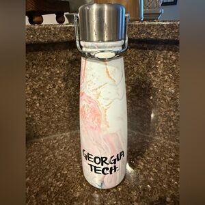 Georgia Tech Insulated Water Bottle Marbled Pastel Colors